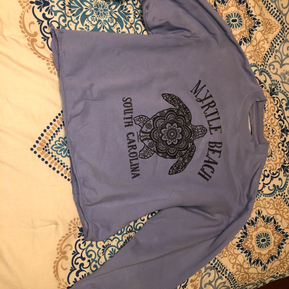 Purple beach sweatshirt